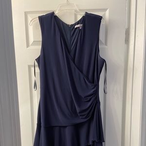 luxe by carmen marc valvo tiered ruffle dress